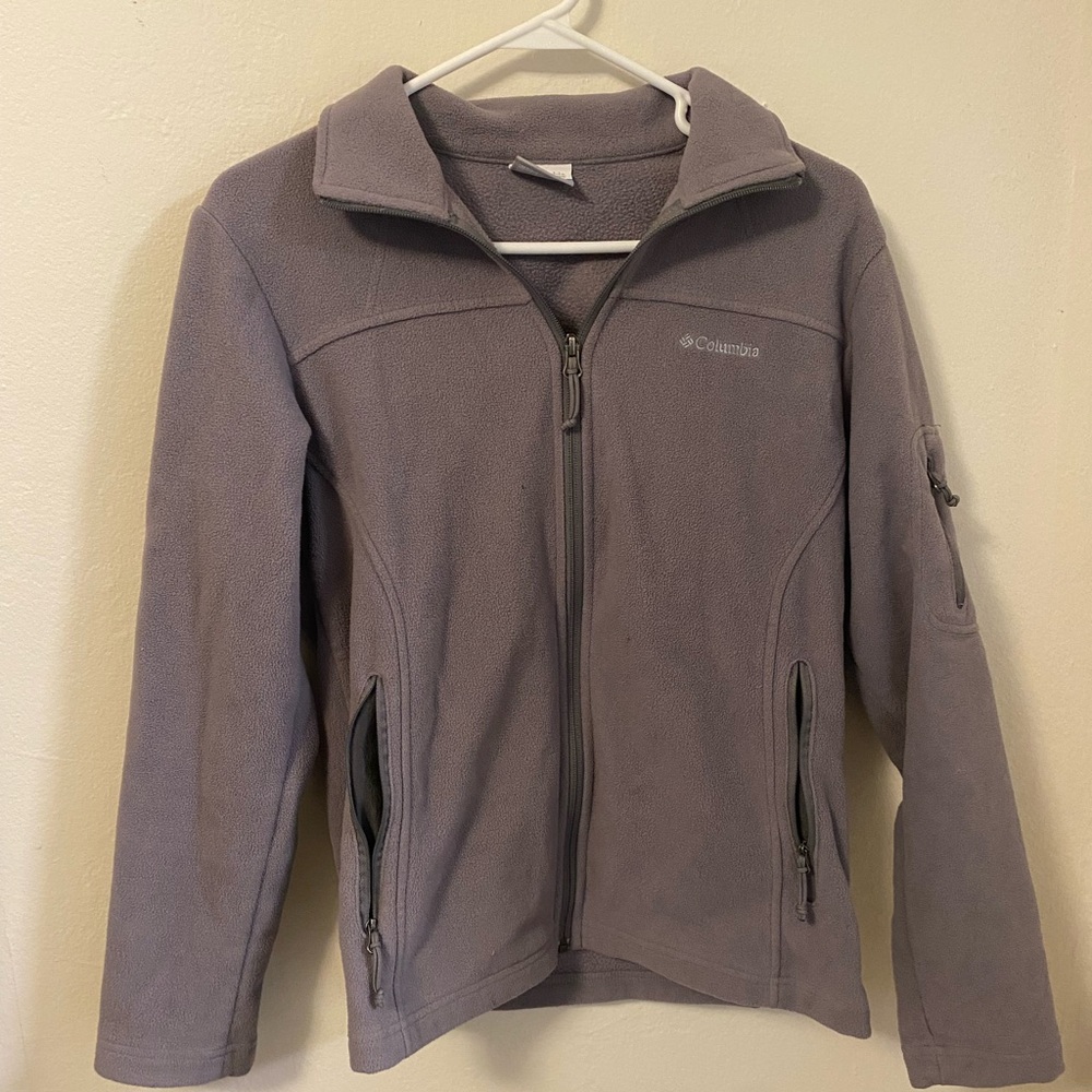 Columbia Lavender Full-Zip Fleece Jacket